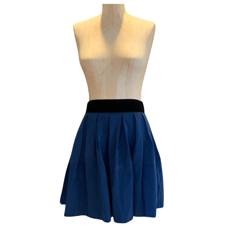 BB Dakota Navy Taffeta Mini Skirt Womens Size 8